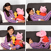 Peppa Pig Ropa de cama para niños, almohada de peluche súpe