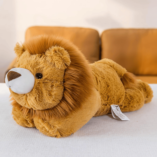 Animales de peluche de león de 20.0 in, almohada de felpa de