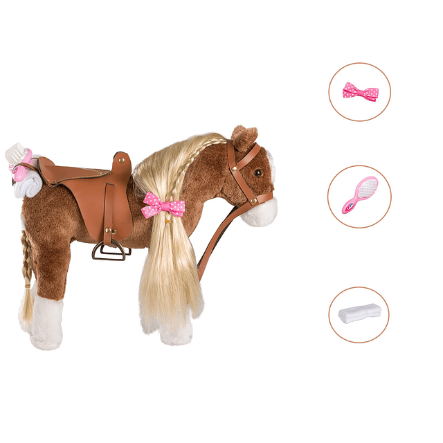 Caballo de peluche lindo pony de peluche juego de simulación