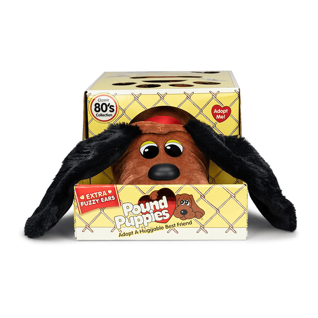 Peluche clásico Pound Puppies Marrón rojizo con manchas neg