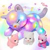 Gato de peluche musical LED que se ilumina y canta, juego de