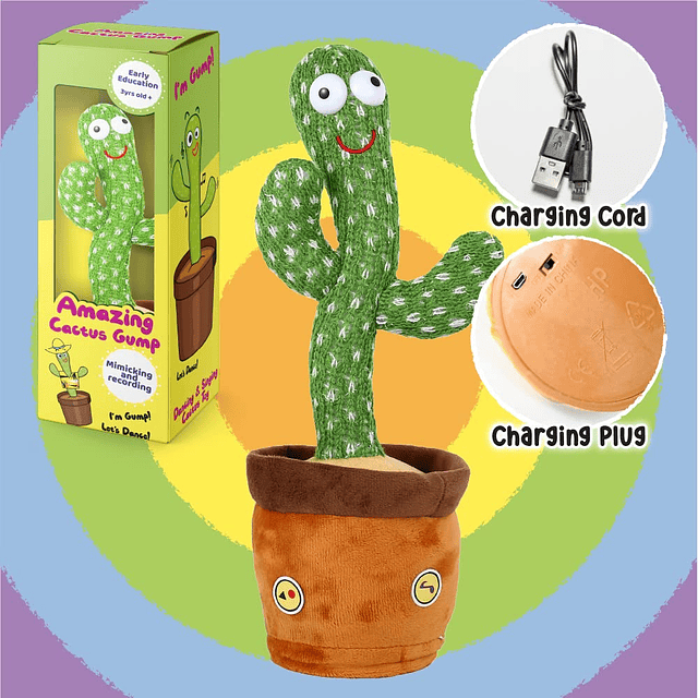 Cactus danzante, juguete de cactus parlante para bebé, jugue