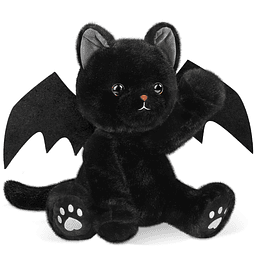 Juguete de peluche de gato negro de Halloween de 14 pulgadas