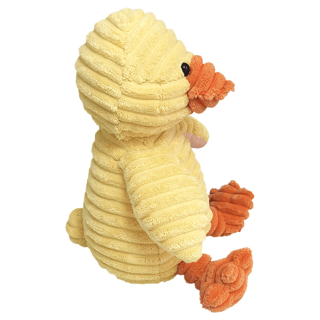 Peluche de pato de pana, lindo juguete de pato amarillo pelu