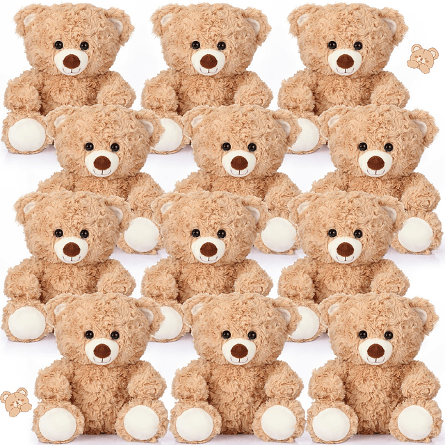 12 Piezas Oso de Peluche de 8 Pulgadas Animales de Peluche S