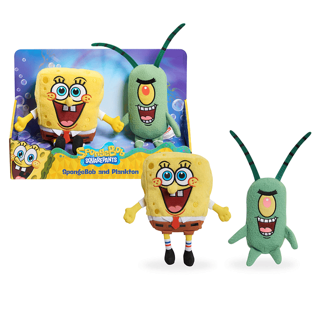 Just Play Juego de peluche de 2 piezas de Bob Esponja, Bob