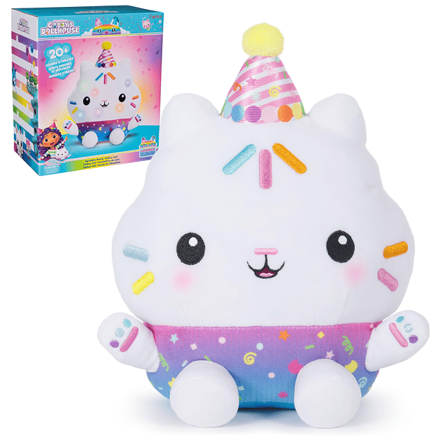 Celebraciones, Sprinkle Party Cakey Cat Plush, animal de pel