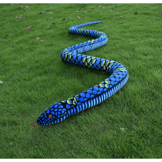 Serpiente gigante de peluche, animal de peluche realista, oj