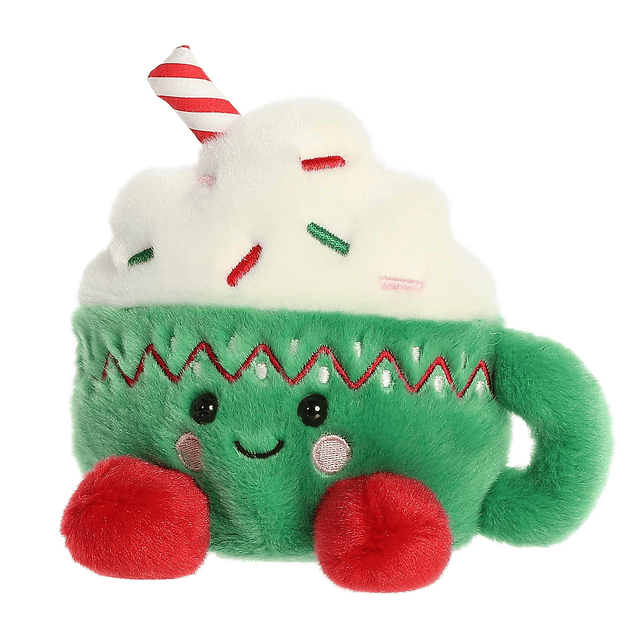 Festive Palm Pals Candace Hot Cocoa Peluche Juego de bolsil