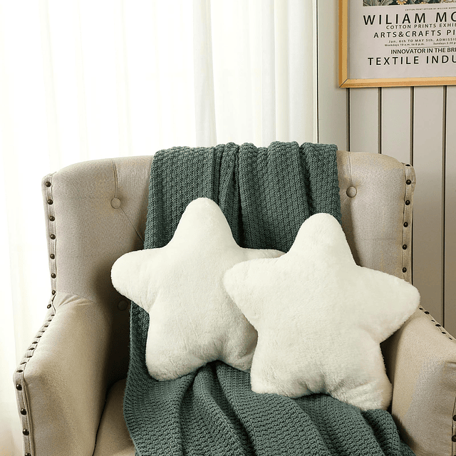 2 piezas de almohada de estrella de 15,7 pulgadas, almohada