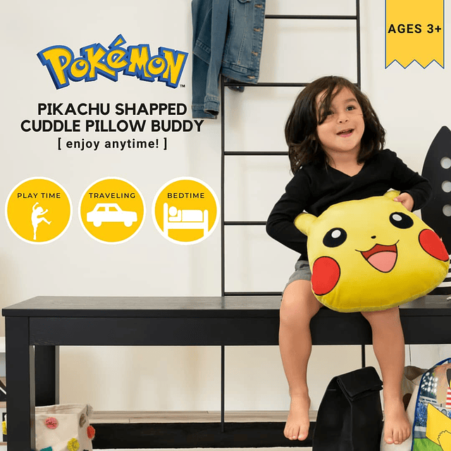 Pokemon Pikachu Anime Ropa de Cama para niños Almohada de Fe