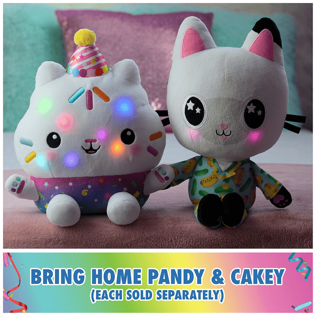 Celebraciones, Sprinkle Party Cakey Cat Plush, animal de pel