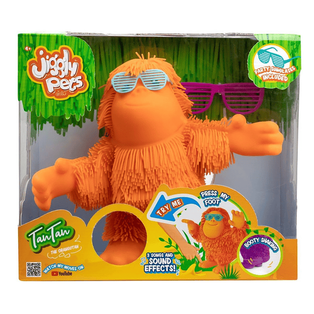 Jiggly Pets Juguete de orangután danzante TanTan para niños,