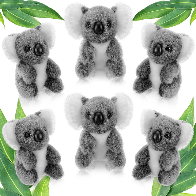 6 Piezas Oso Koala Peluche Animal Lindo Koala Muñeca Juguete