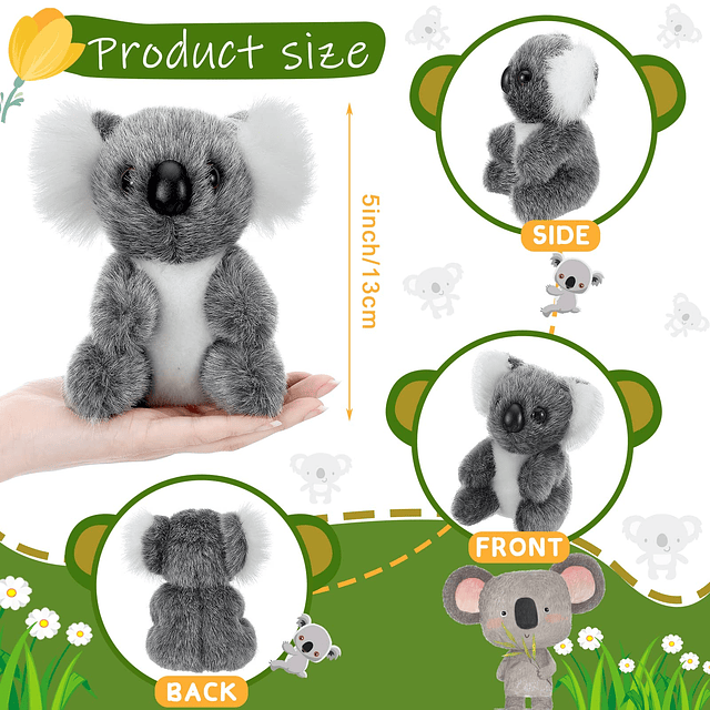 6 Piezas Oso Koala Peluche Animal Lindo Koala Muñeca Juguete