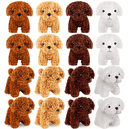 16 Piezas Mini Perros de Peluche de 4 Pulgadas Cachorro de P