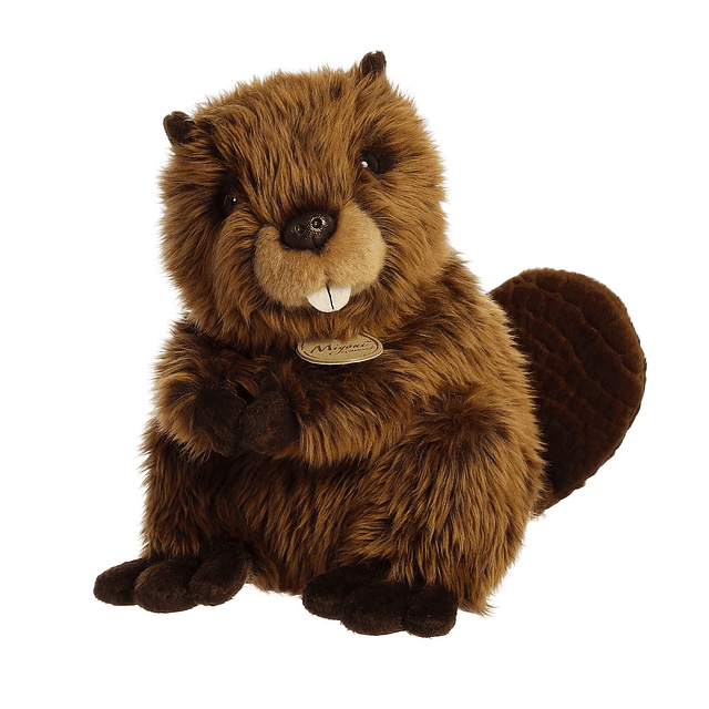 Animal de peluche realista de castor Miyoni Detalle realist