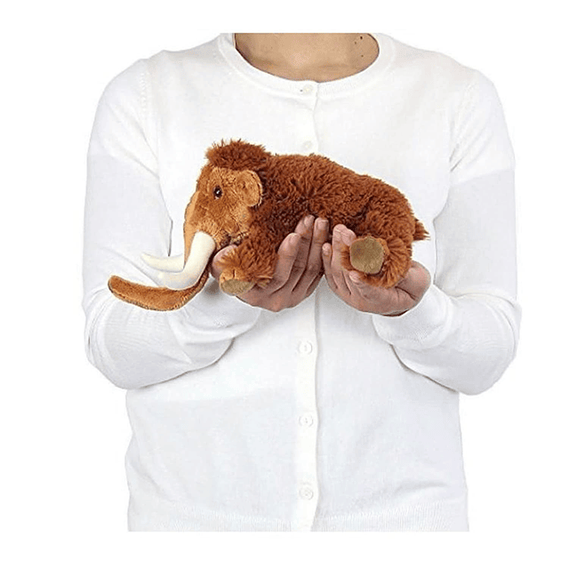 Peluche de mamut lanudo realista, animal de peluche de mamut