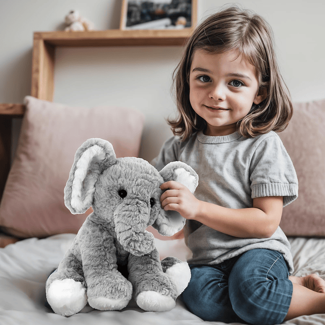 Animales de peluche de elefante, juguete de peluche suave pa