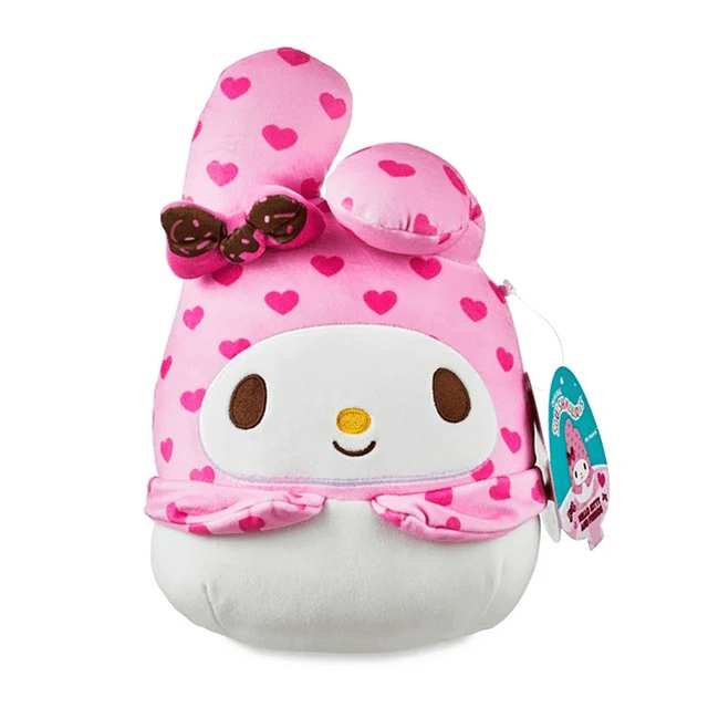 Squishmallow My Melody Peluche de poliéster rosa y blanco