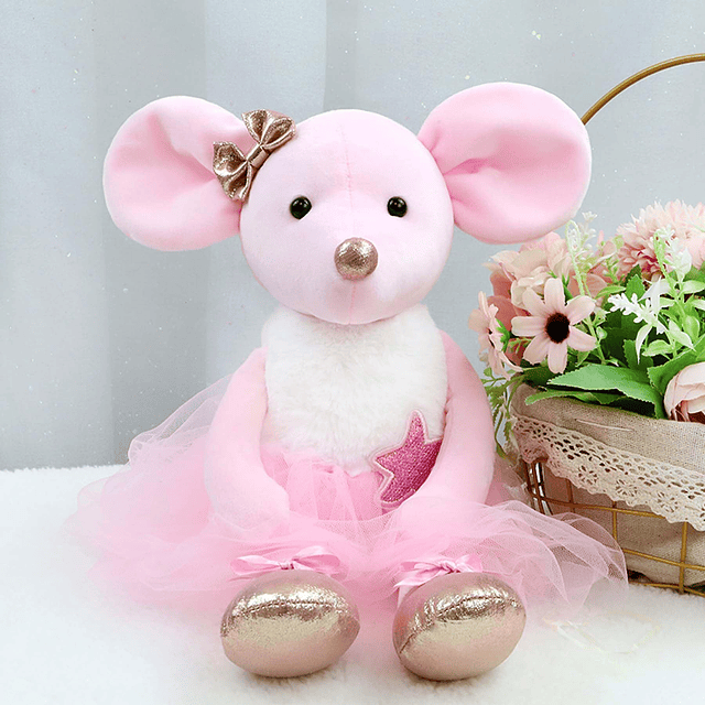 Ratón de peluche, juguetes de peluche, muñecas bailarinas, r