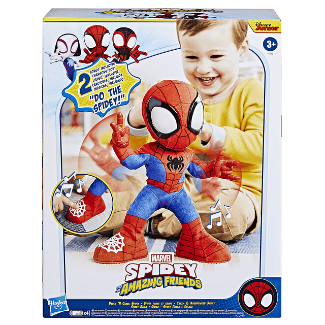 Marvel Dance 'N Crawl Spidey, juguete de peluche interactivo