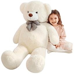 Oso de peluche gigante de peluche de peluche (blanco, 47 pul