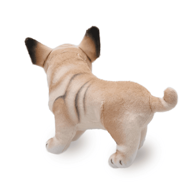 Animal de peluche de perro Frenchie realista, muñeco de Bull