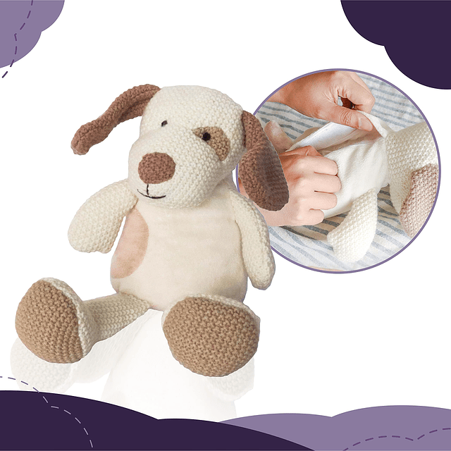 Animales de peluche para perros, Warmie para niños, 12 pulga