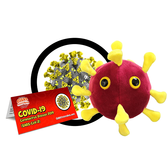 Peluche GIANTmicrobes COVID19: peluche suave que presenta la