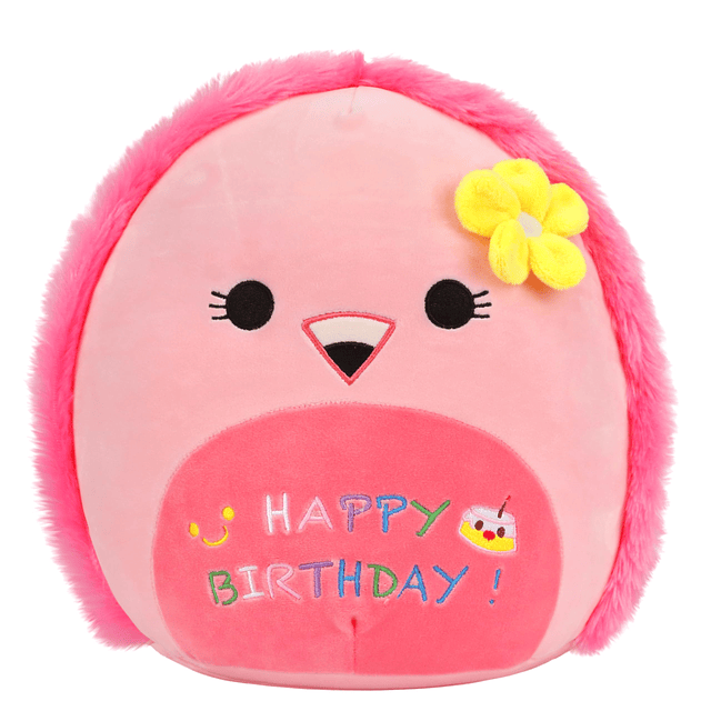 Almohada de felpa de flamenco rosa, lindo animal de peluche,