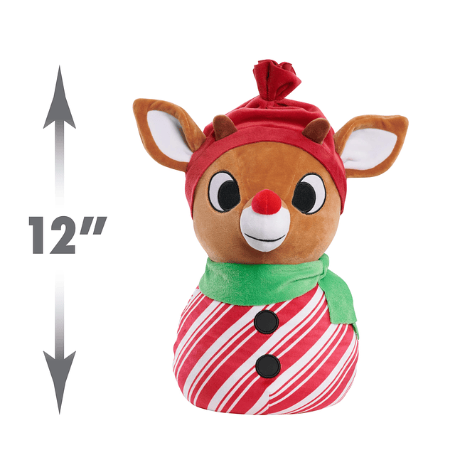 Rudolph, el reno de nariz roja, animal de peluche con peso d