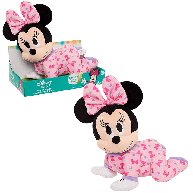 Peluche Musical Crawling Pals, Minnie, juguetes para niños c