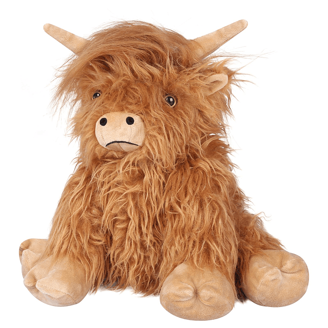 Animales de peluche de vaca Highland, almohadilla calefactor