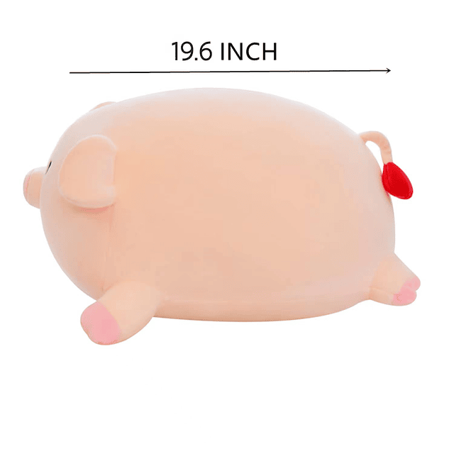 Almohada de peluche con diseño de cerdo, 19.6 pulgadas, suav