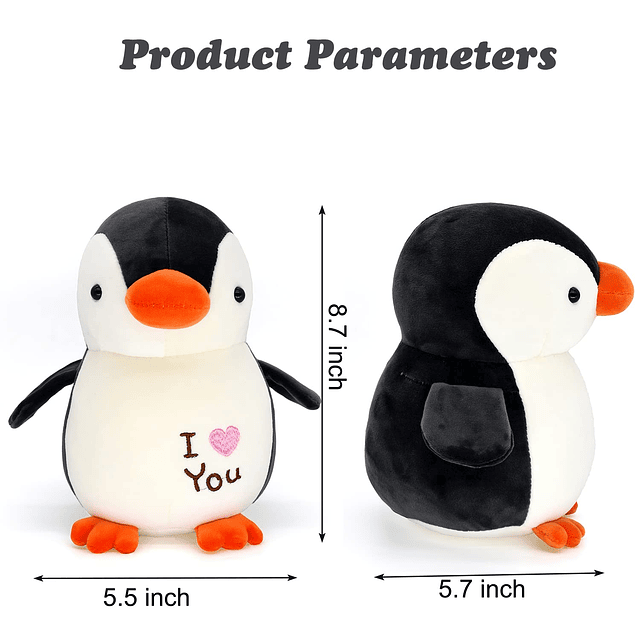 Muñecas de pingüino de peluche suave de 8,7 pulgadas, juguet