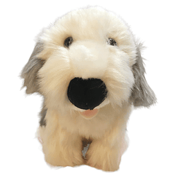 Animal de peluche de perro pastor inglés antiguo realista, 1