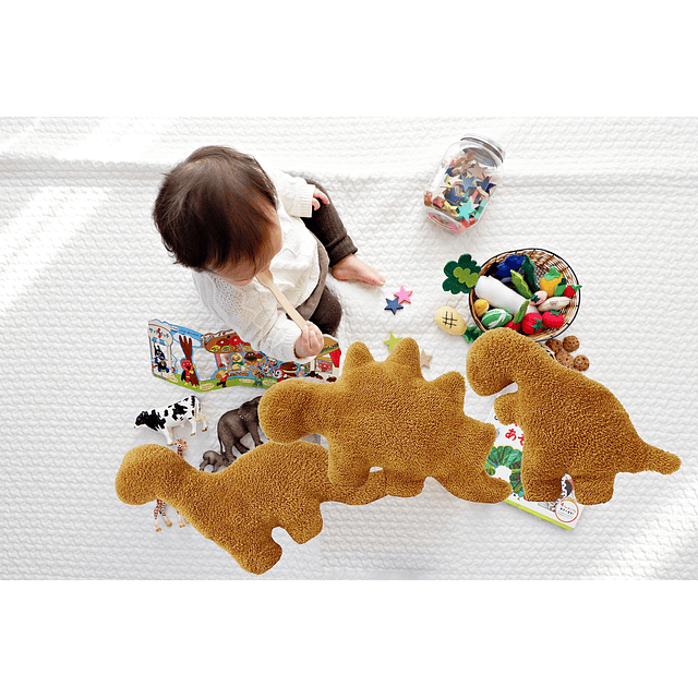 Juego de almohadas Dino Chicken Nugget 16 pulgadas 3 piezas