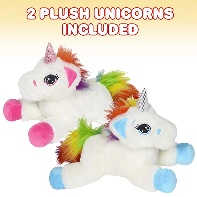 Juguetes de peluche de unicornio tumbado, juego de 2, juguet