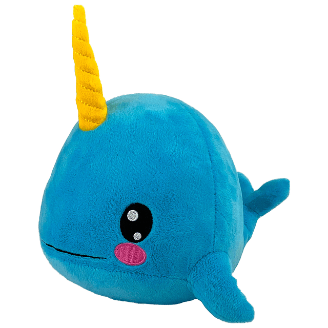 Kuricha 6 pulgadas Narwhal Sentado Peluche Juguete suave in