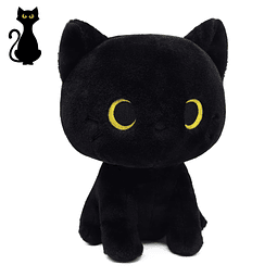 Juguete de peluche de gato negro, lindo gato negro, animales