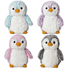 Paquete de 4 pingüinos con pompones del mundo, color rosa br