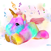 Peluche musical Unicornio Animal de peluche Luz LED brillant