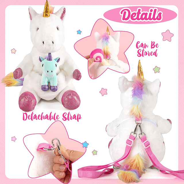 Juguetes de peluche de unicornio para regalo de niñas, mochi