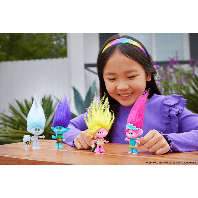 DreamWorks Trolls Band Together Queen Poppy Muñeca pequeña c