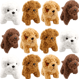 Paquete de 12 mini peluches de peluche para cachorros, perro