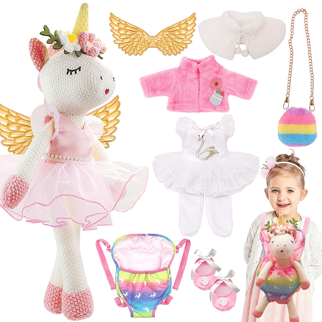 Unicornio Animales de peluche Felpa Bailarina Muñeca con por