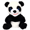 Marioneta de mano de panda, juguete de peluche con boca móvi