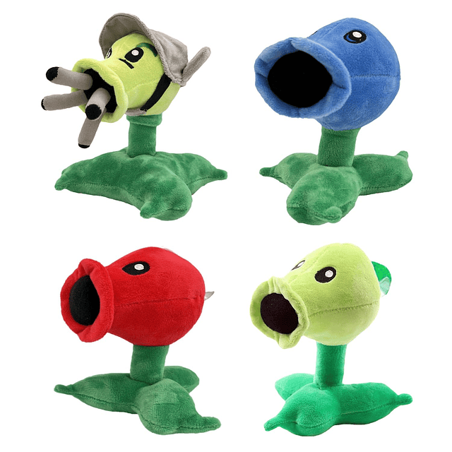 4 Uds Plants vs Zombies juguetes de peluche Peashooter figur