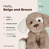 Bearington Perro Beige y Marrón Perro de Peluche de 11 Pulga